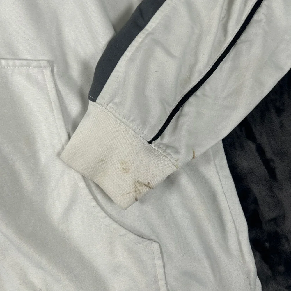 Jordan Track Jacket Mens XL White Gray Full Zip Jumpman Logo Athletic 3295